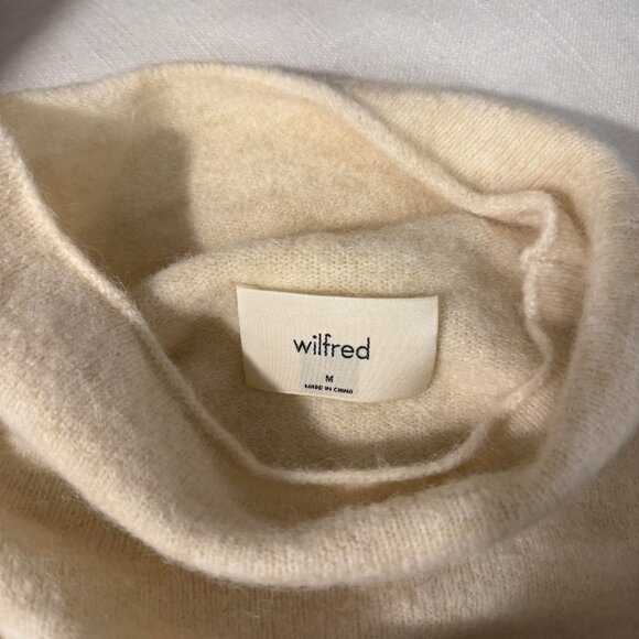 ARITZIA wilfred - White Wool-blend Mock neck Sweater (Size M) - Picture 5 of 5